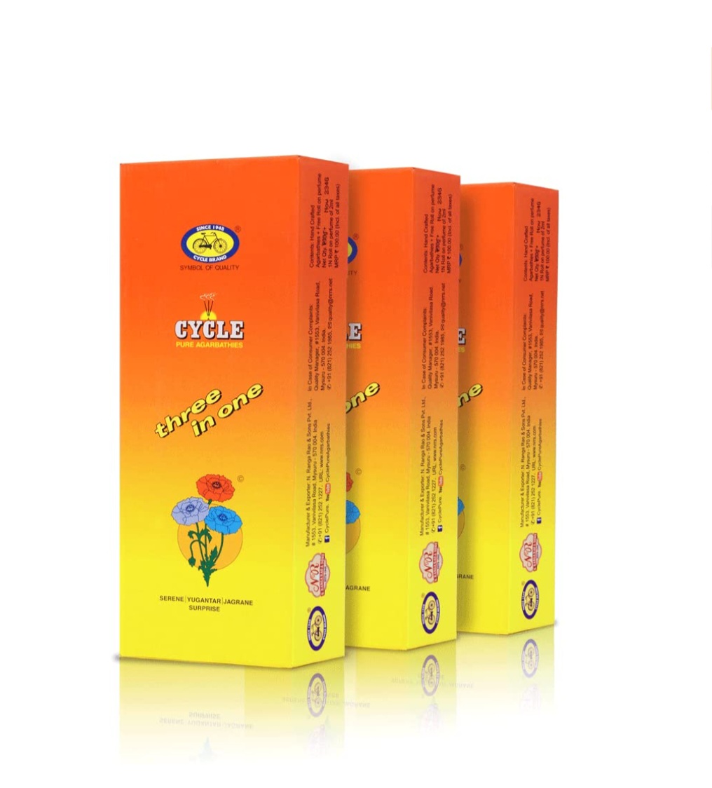 Cycle 3 in 1 Agarbatti Combo – Pack of 3